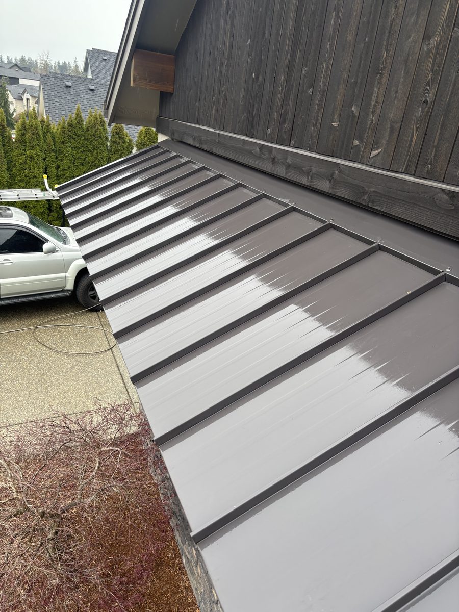 Pressure washed house siding