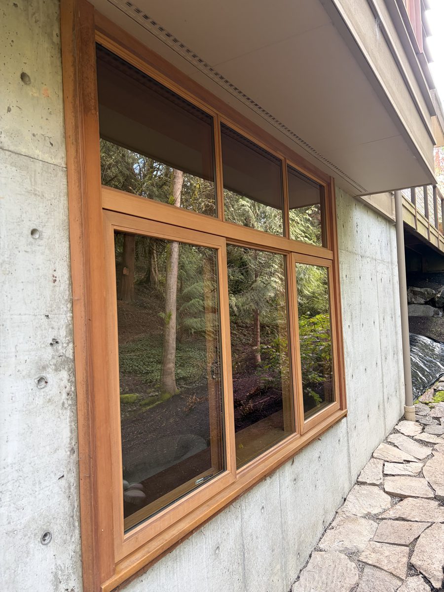 Freshly cleaned windows - close up view